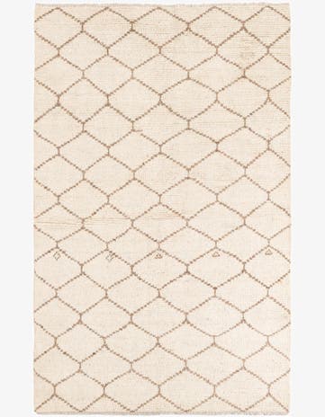 5' 2 x 8' 1 Hand Knotted Moroccan Wool Rug