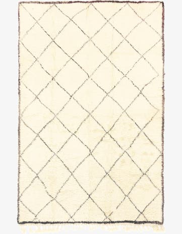 6' x 9' 8 Hand Knotted Moroccan Wool Rug