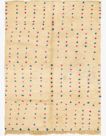 4' 10 x 6' 7 Hand Knotted Moroccan Wool Rug