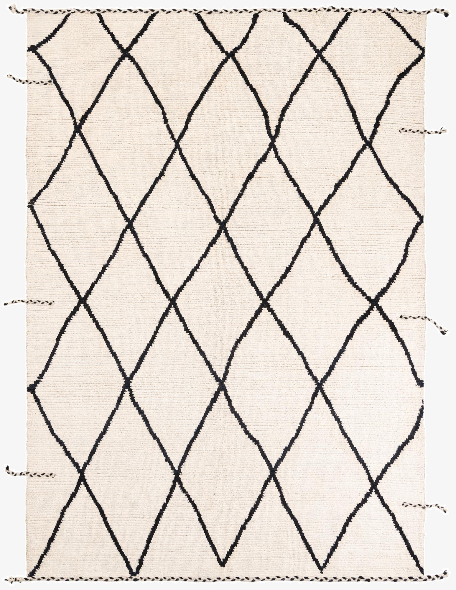 6' 2 x 8' 10  Hand Knotted Moroccan Wool Rug