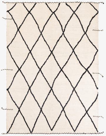 6' 2 x 8' 10 Hand Knotted Moroccan Wool Rug