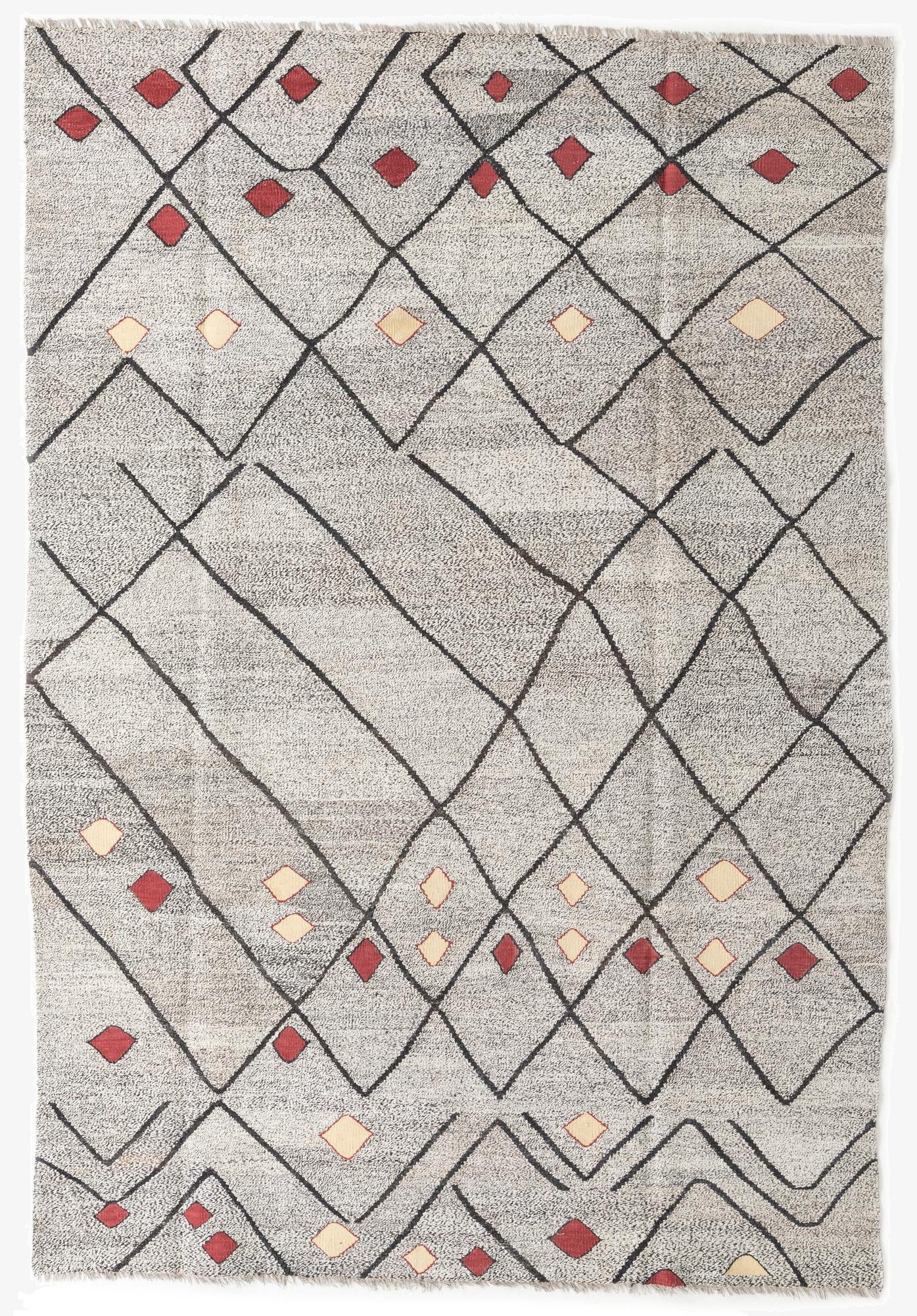 213cm x 305cm  Hand Woven Moroccan Wool Rug