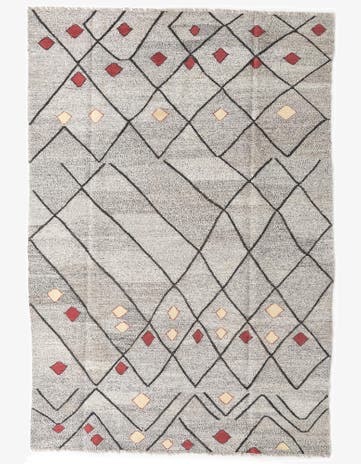 7' x 10' Hand Woven Moroccan Wool Rug