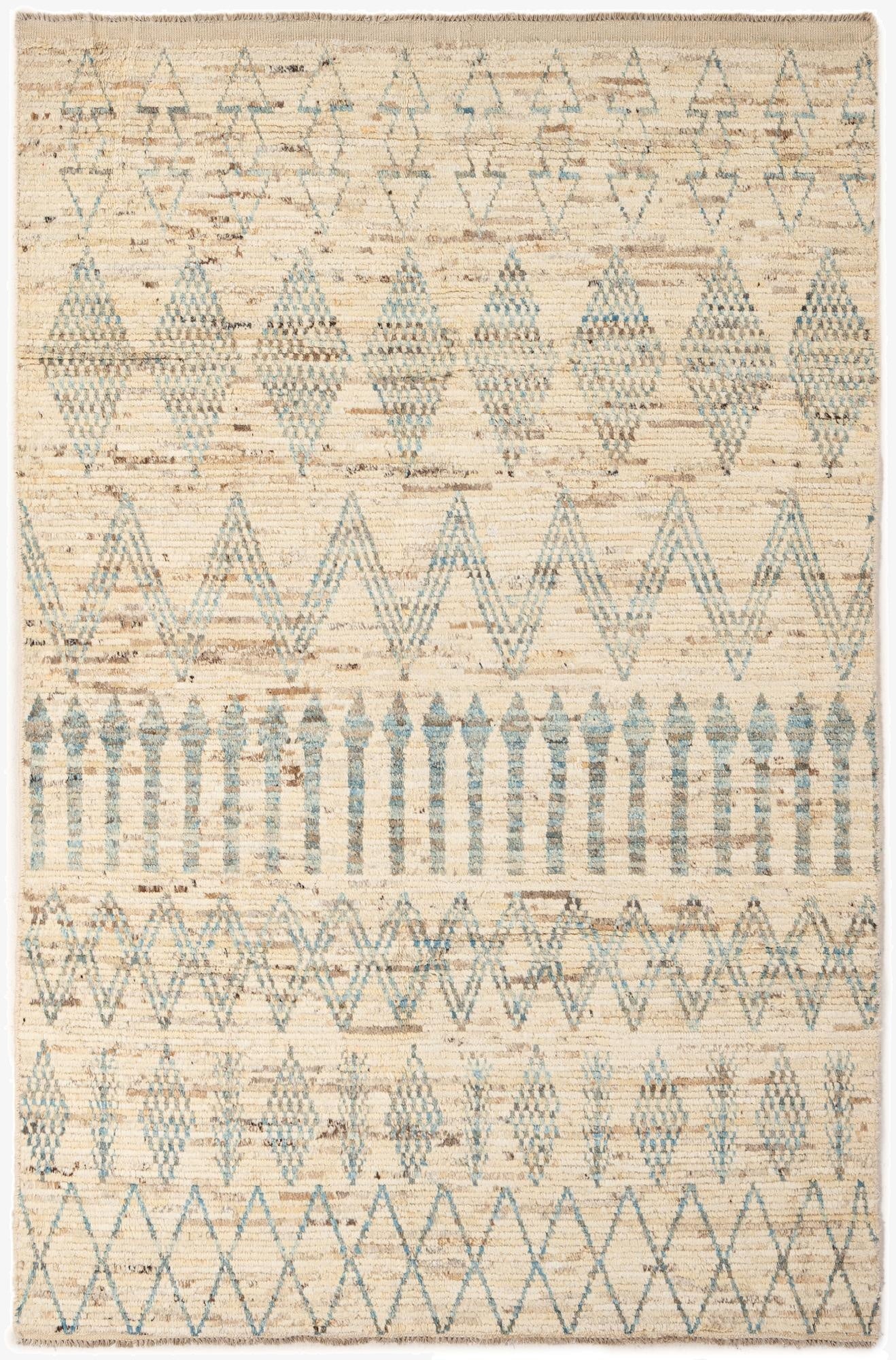 5' 8 x 8' 11  Hand Knotted Moroccan Wool Rug