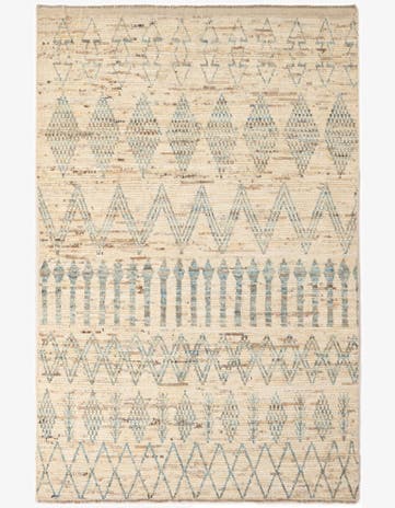 5' 8 x 8' 11 Hand Knotted Moroccan Wool Rug
