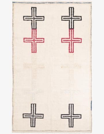 5' 8 x 9' 5 Hand Knotted Moroccan Wool Rug