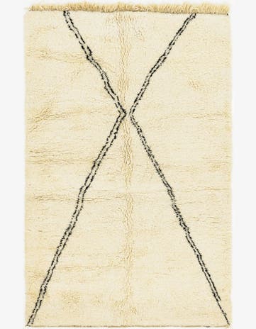 5' 6 x 8' 8 Hand Knotted Moroccan Wool Rug