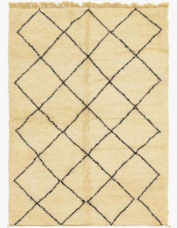 6' 8 x 9' 2 Hand Knotted Moroccan Wool Rug