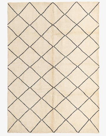 5' 8 x 8' Hand Knotted Moroccan Wool Rug