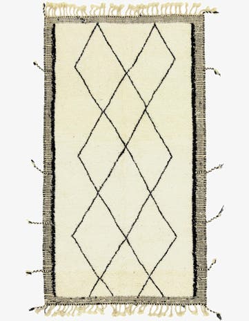 5' 1 x 8' 9 Hand Knotted Moroccan Wool Rug