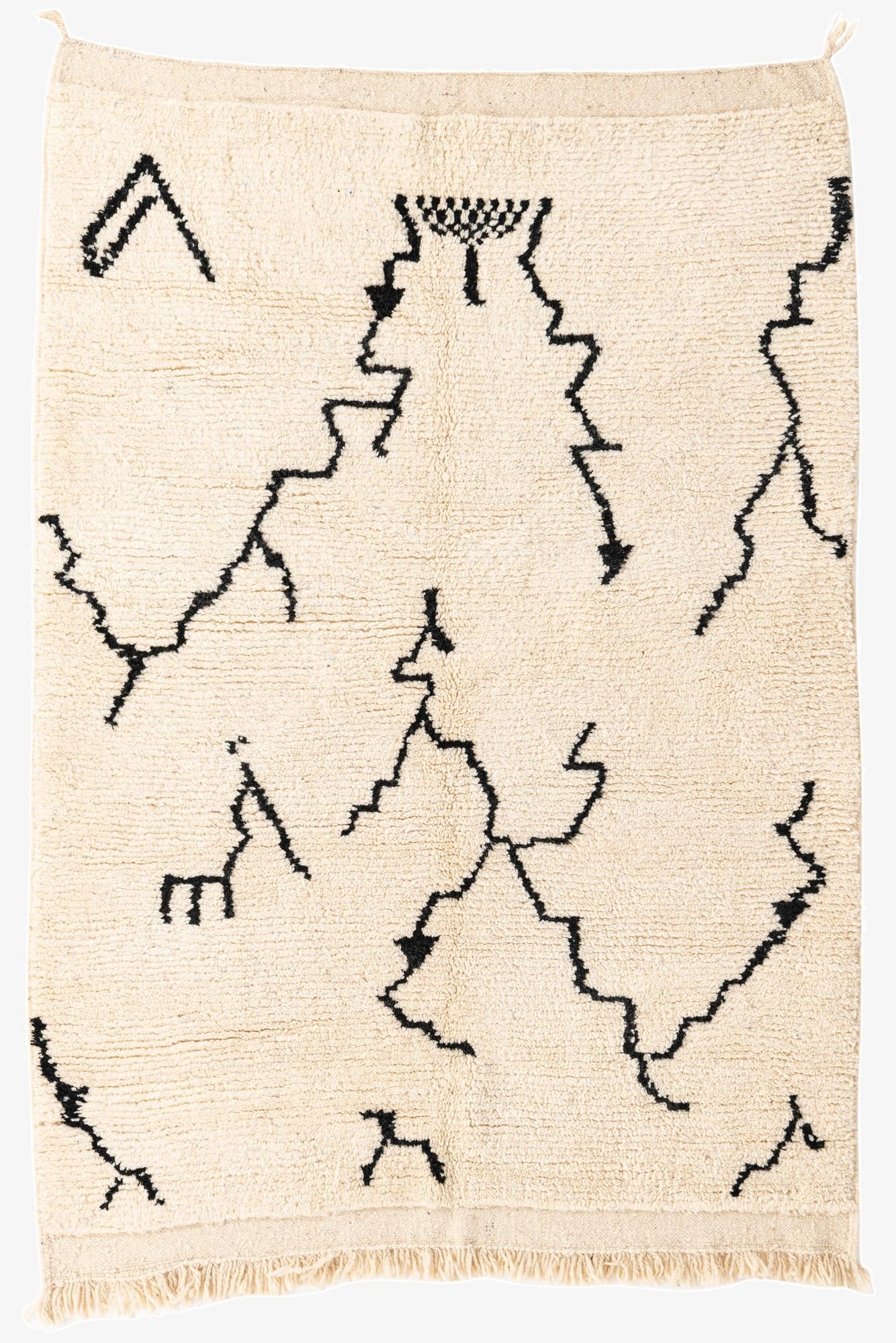 5' x 7'  Hand Knotted Moroccan Wool Rug