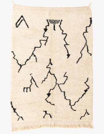 5' x 7' Hand Knotted Moroccan Wool Rug