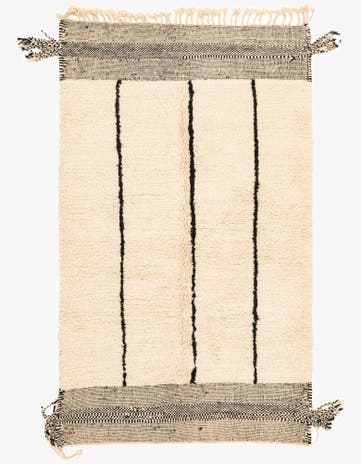 5' 4 x 8' 9 Hand Knotted Moroccan Wool Rug