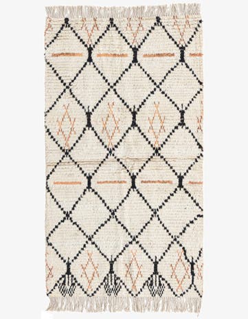 3' x 5' 4 Hand Knotted Moroccan Wool Rug