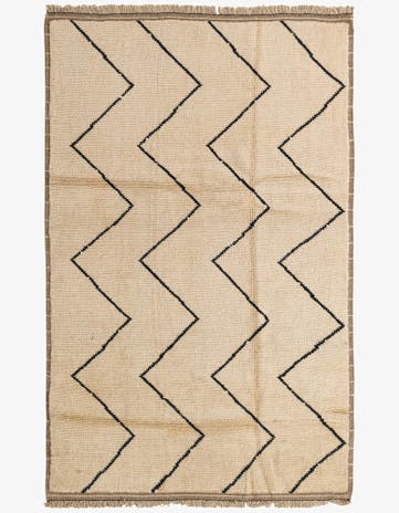 5' 5 x 8' 5 Hand Knotted Moroccan Wool Rug