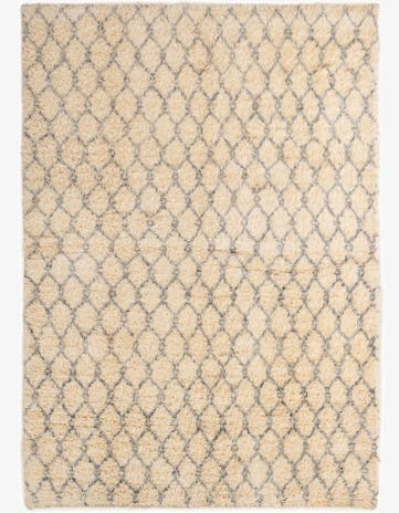 5' 3 x 7' 6 Hand Knotted Moroccan Wool Rug