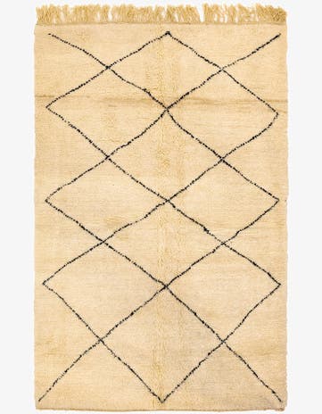5' 3 x 8' 5 Hand Knotted Moroccan Wool Rug