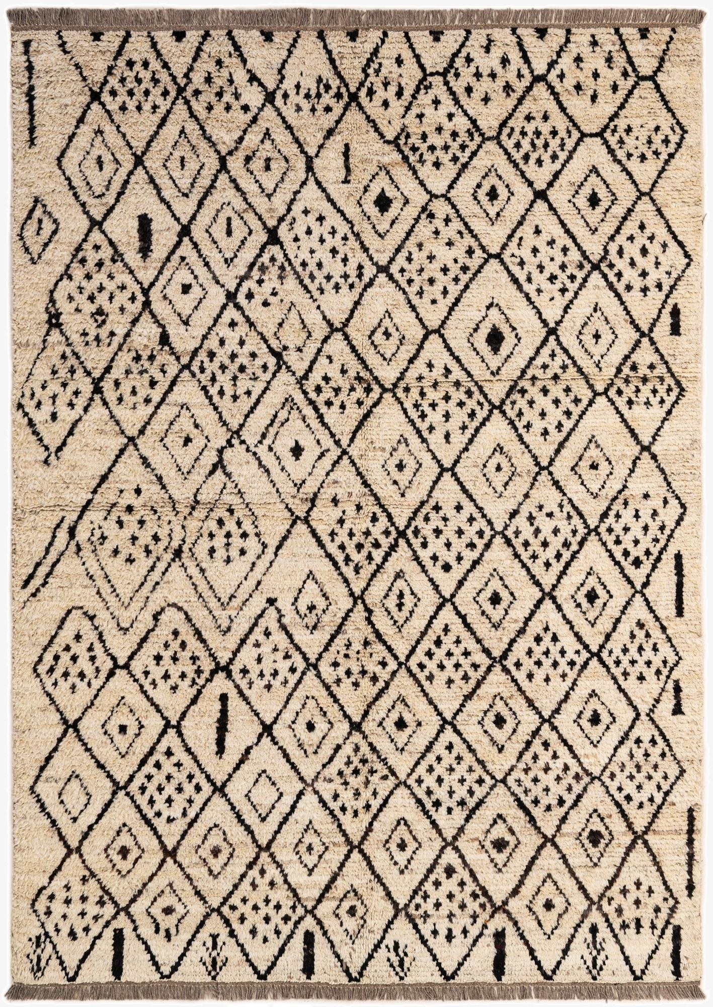5' 6 x 7' 4  Hand Knotted Moroccan Wool Rug
