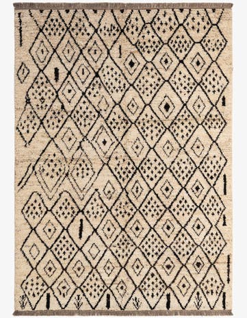 5' 6 x 7' 4 Hand Knotted Moroccan Wool Rug