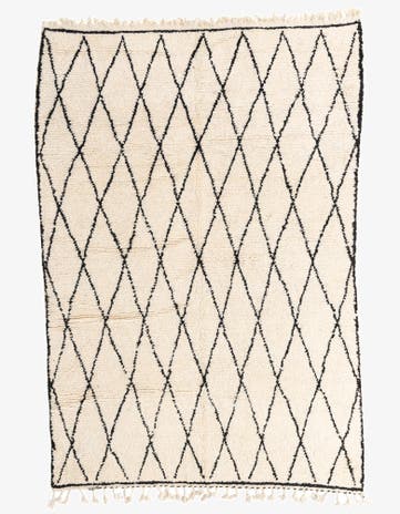 6' 5 x 9' 5 Hand Knotted Moroccan Wool Rug