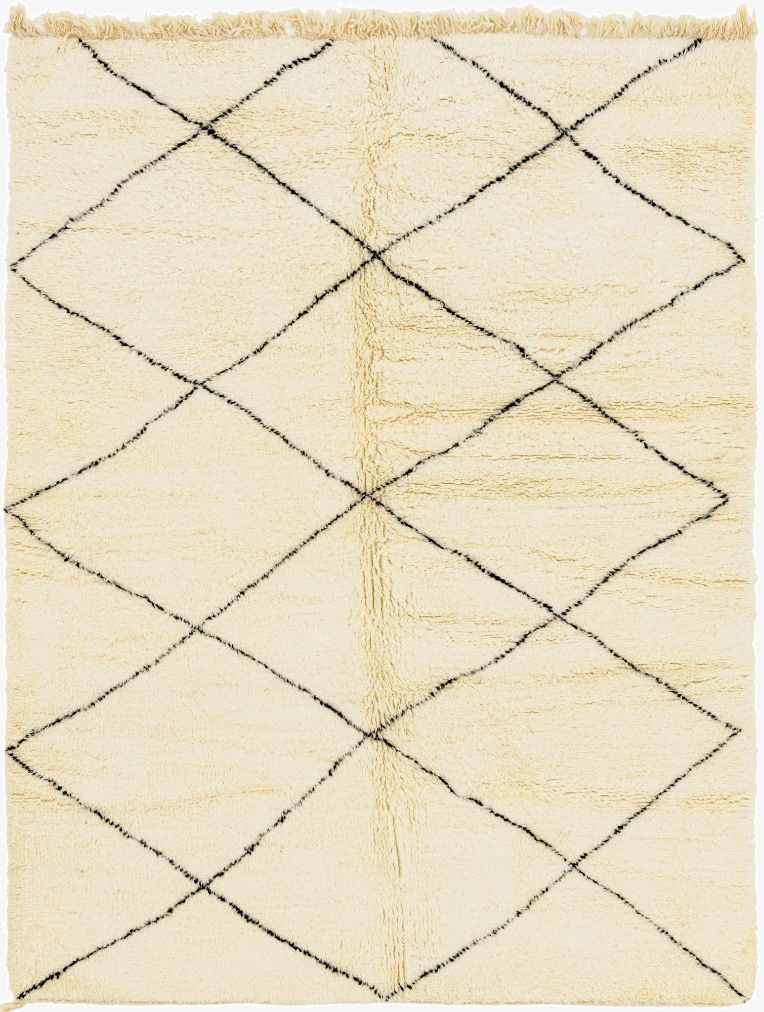 6' 8 x 9'  Hand Knotted Moroccan Wool Rug