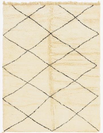 6' 8 x 9' Hand Knotted Moroccan Wool Rug