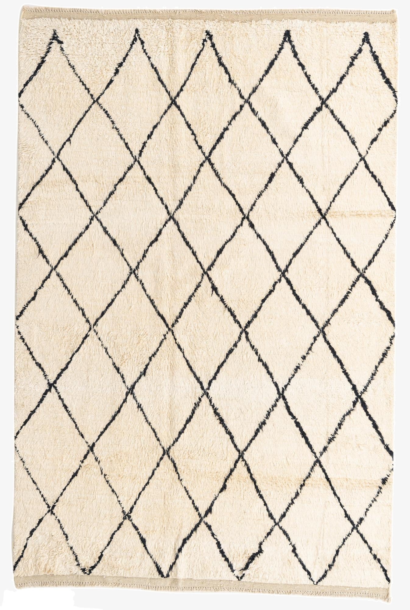 Primary image 6' 1 x 9' 4  Hand Knotted Moroccan Wool Rug