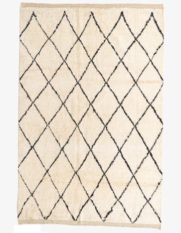 6' 1 x 9' 4 Hand Knotted Moroccan Wool Rug