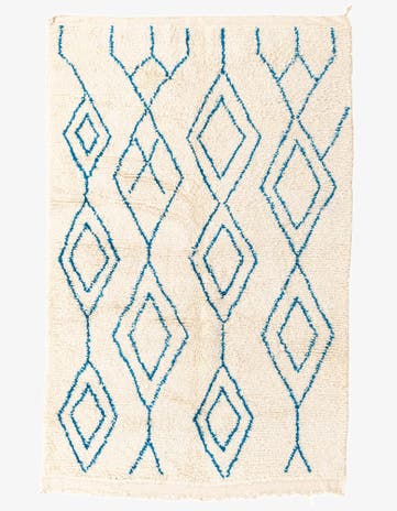 5' 3 x 8' 2 Hand Knotted Moroccan Wool Rug