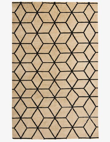 6' 7 x 10' 5 Hand Knotted Moroccan Wool Rug