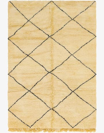 6' 5 x 9' 10 Hand Knotted Moroccan Wool Rug