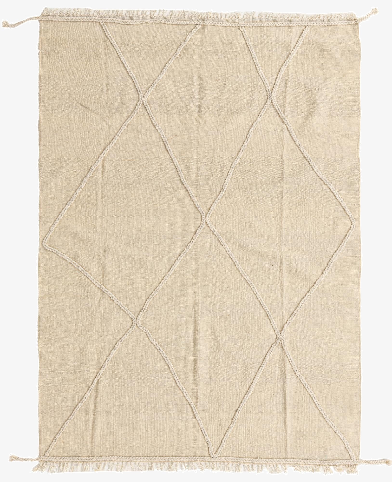 4' 8 x 6' 10  Hand Knotted Moroccan Wool Rug