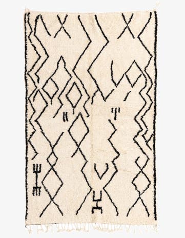 4' 10 x 7' 9 Hand Knotted Moroccan Wool Rug