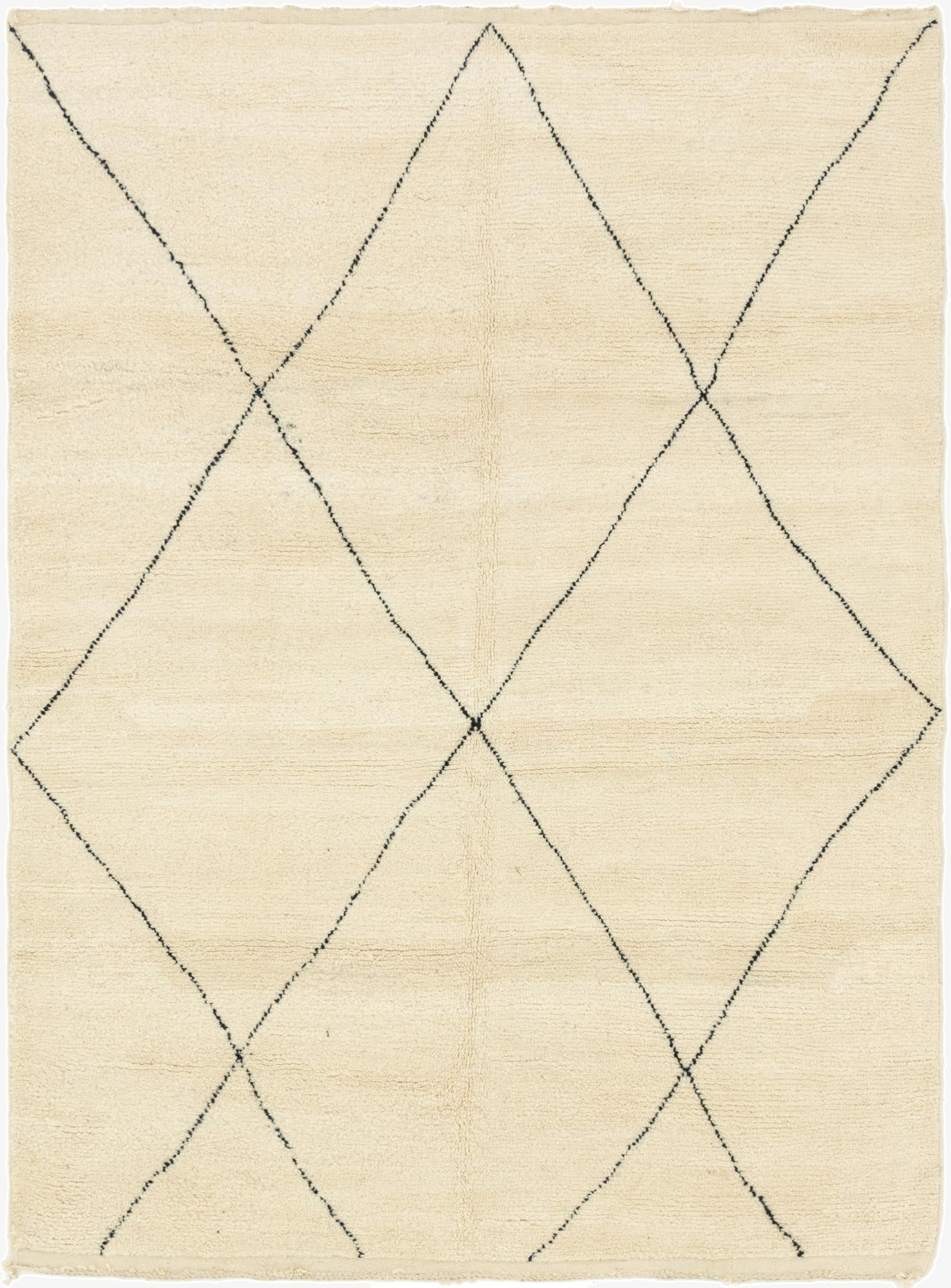 6' 10 x 9' 4  Hand Knotted Moroccan Wool Rug