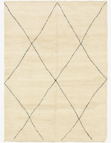 6' 10 x 9' 4 Hand Knotted Moroccan Wool Rug