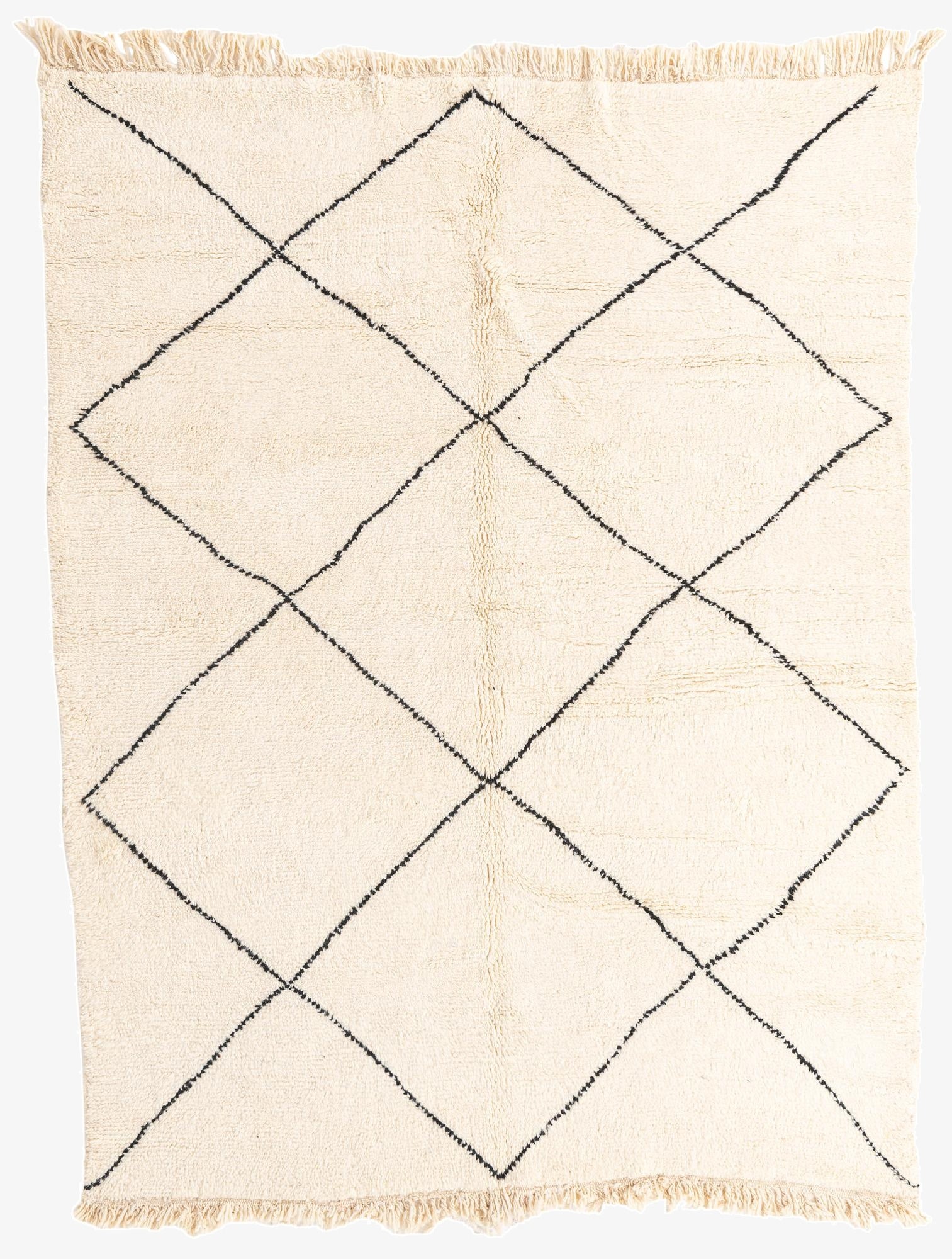 6' 7 x 8' 5  Hand Knotted Moroccan Wool Rug