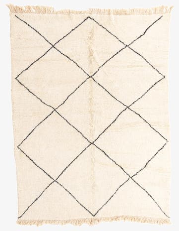 6' 7 x 8' 5 Hand Knotted Moroccan Wool Rug
