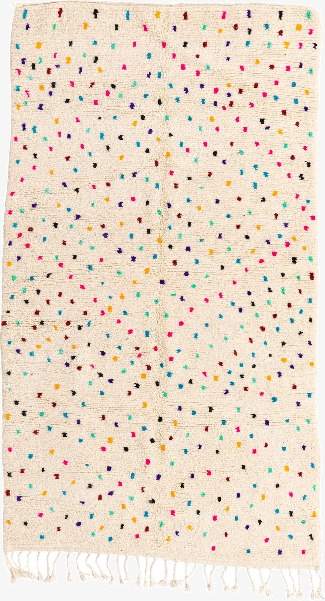 4' 8 x 8'  Hand Knotted Moroccan Wool Rug