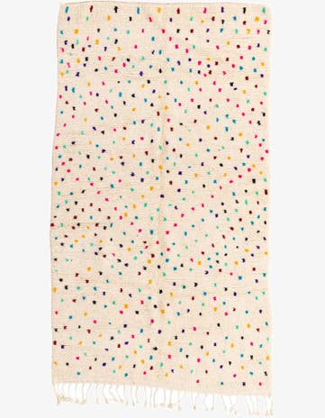 4' 8 x 8' Hand Knotted Moroccan Wool Rug