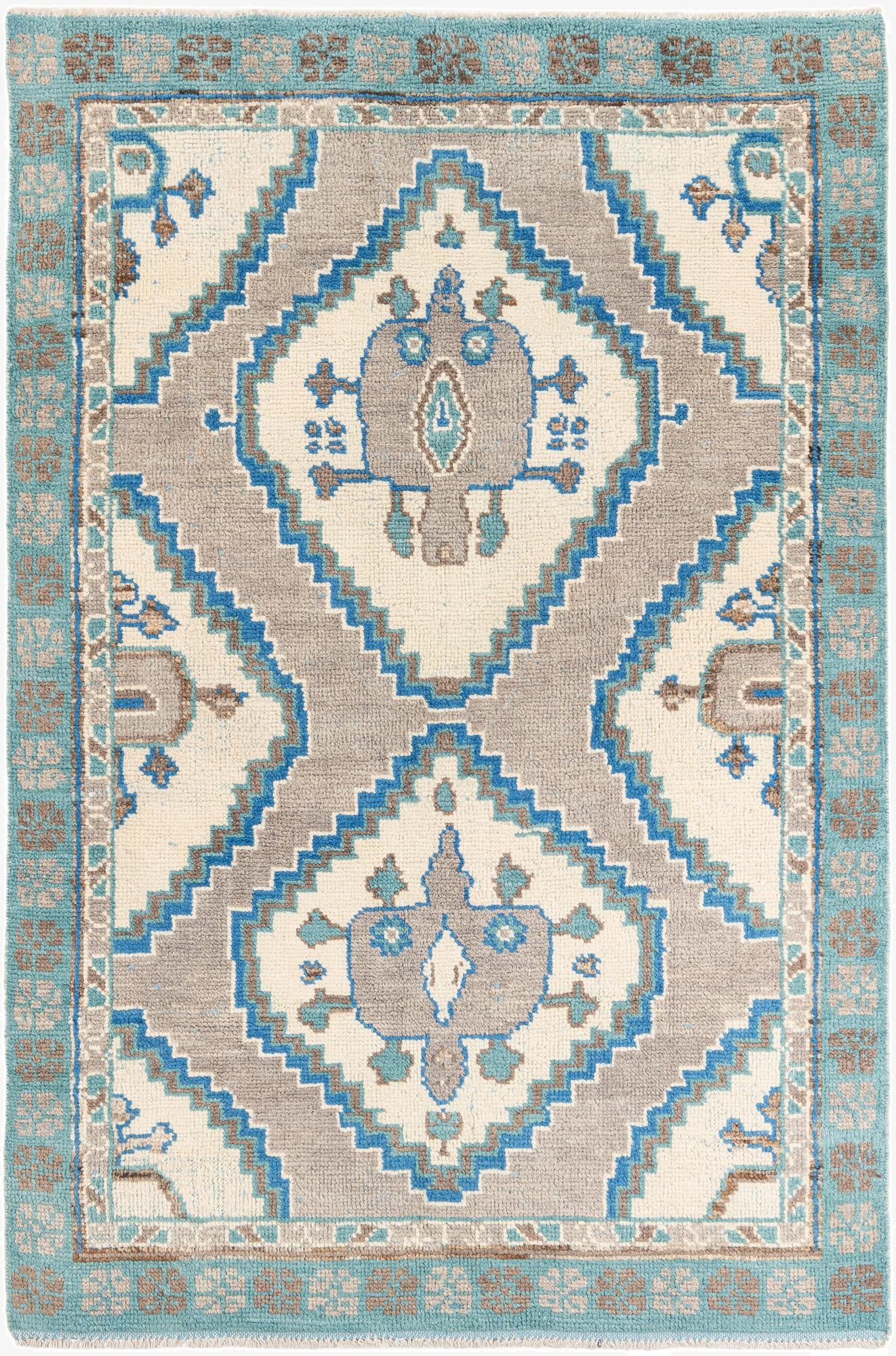 6' x 9'  Hand Knotted Moroccan Wool Rug
