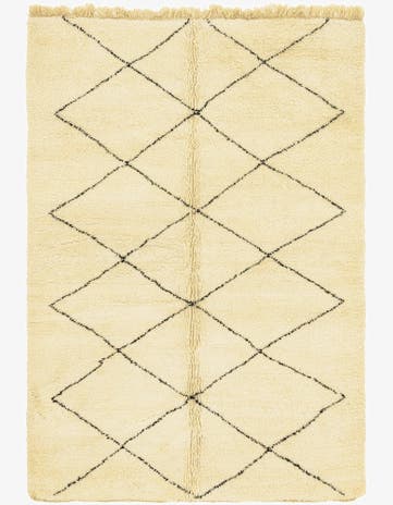 6' 9 x 10' Hand Knotted Moroccan Wool Rug