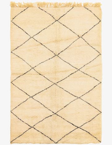 5' 3 x 8' 2 Hand Knotted Moroccan Wool Rug