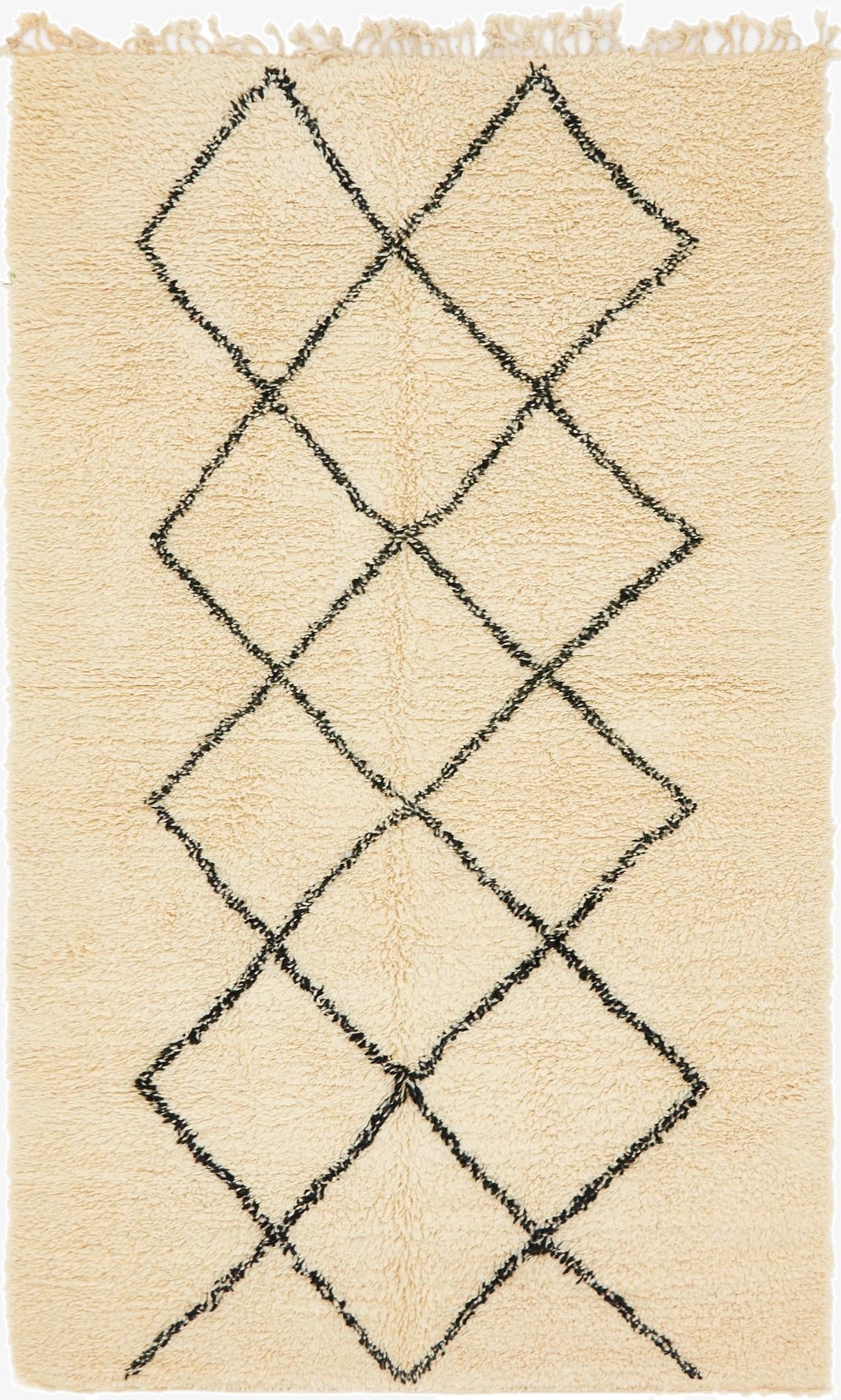 6' 2 x 10' 8  Hand Knotted Moroccan Wool Rug