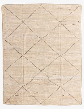 7' 10 x 9' 9 Hand Knotted Moroccan Wool Rug