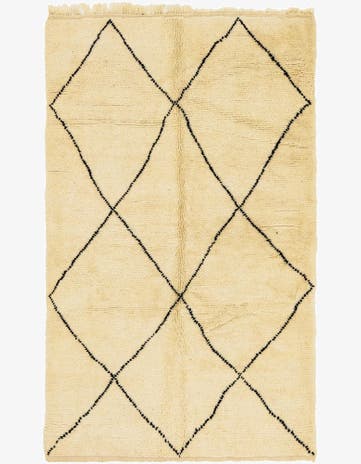 4' 10 x 8' 3 Hand Knotted Moroccan Wool Rug