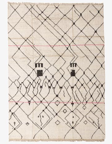 8' 11 x 12' 6 Hand Knotted Moroccan Wool Rug