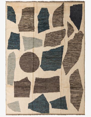 10' 5 x 14' 8 Hand Knotted Moroccan Wool Rug