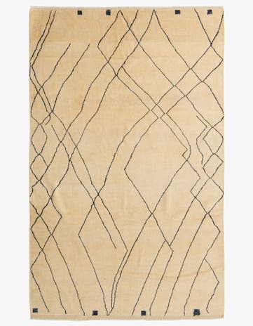 6' 6 x 10' 4 Hand Knotted Moroccan Wool Rug