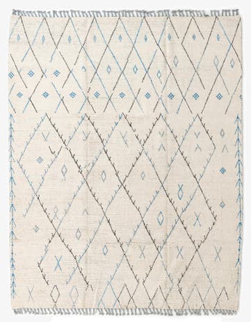 8' 1 x 10' 1 Hand Knotted Moroccan Wool Rug