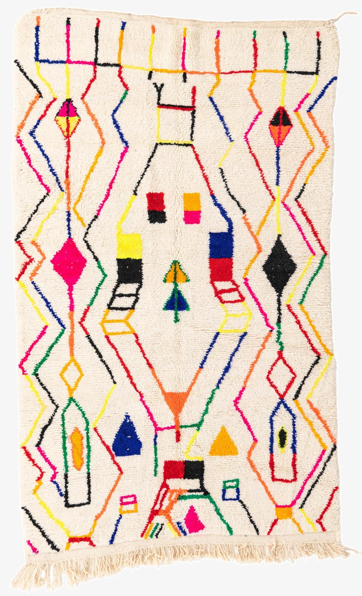 5' x 8' 3  Hand Knotted Moroccan Wool Rug